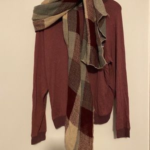 Burgundy light long sleeve